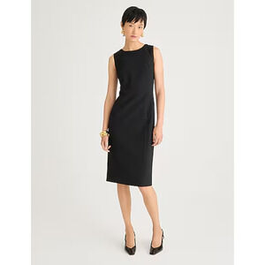 J.Crew Sheath dress in four season stretch Black Size 10 NWT